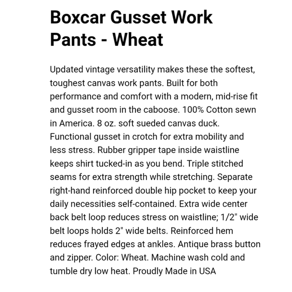 Steamhorse Railroad Gauge Gusset work pants - Picture 8 of 8